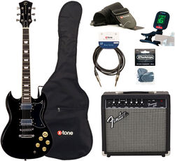 Elektrische gitaar set Eastone SDC70 +Fender Frontman 20G +Accessories - Black