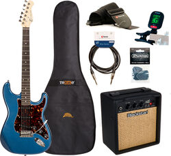 Elektrische gitaar set Eastone STR70 +Blackstar Debut 10E +Accessories - Purple Blue