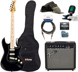 Elektrische gitaar set Eastone STR70 GIL +Fender Frontman 20G +Accessories - Black