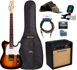 Elektrische gitaar set Eastone TL70 +Blackstar Debut 10E +Accessories - 3 tone sunburst