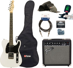 Elektrische gitaar set Eastone TL70 +Fender Frontman 20G +Accessories - Olympic white