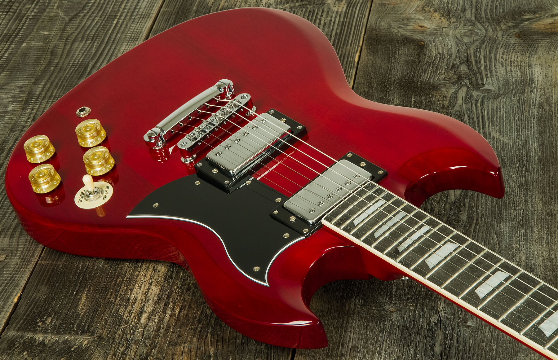 Eastone Sdc70 Hh Ht Pur - Red - Guitarra eléctrica de doble corte. - Variation 1