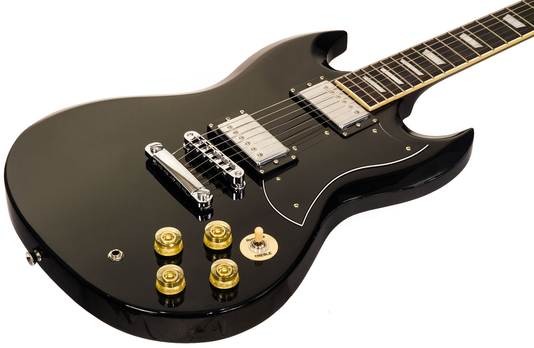 Eastone Sdc70 +marshall Mg10g Gold +cable +housse +courroie +mediators - Black - Elektrische gitaar set - Variation 2