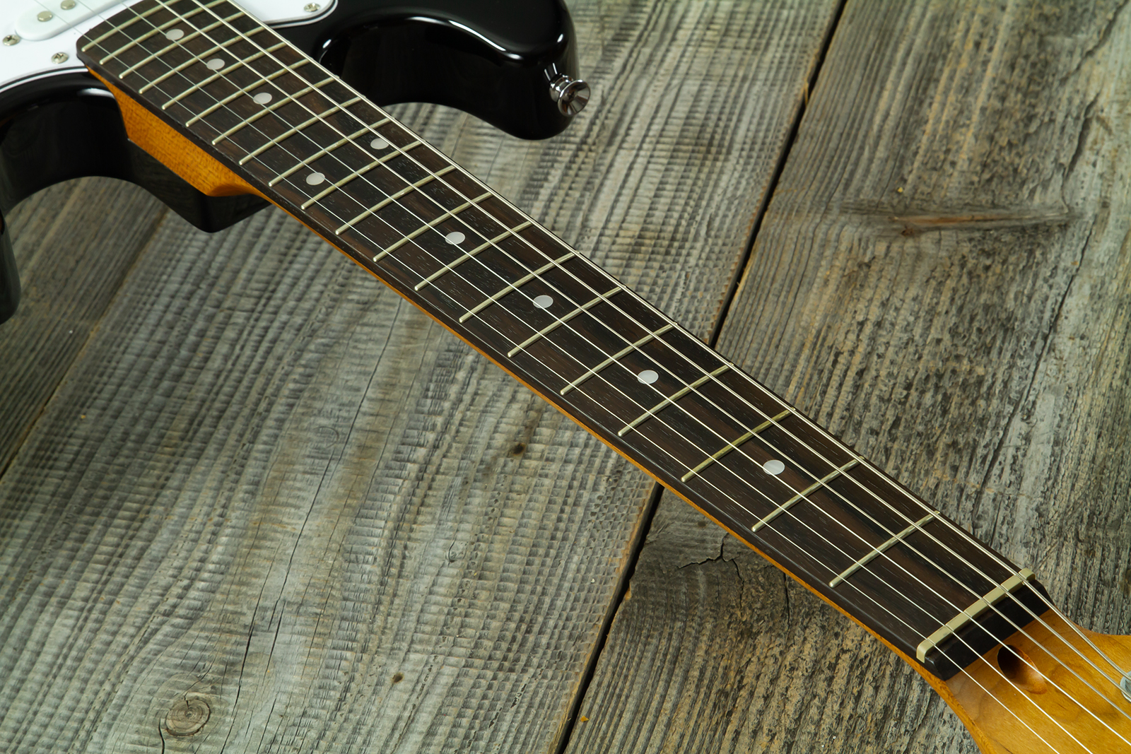 Eastone St-mini-blk 3s Trem Pur - Black - Elektrische gitaar voor kinderen - Variation 5