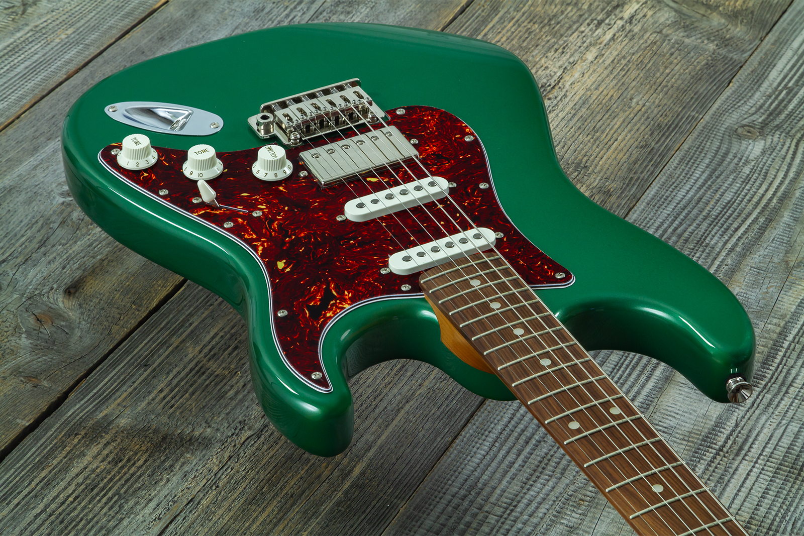 Eastone St550r-dmg Hss Trem Rw - Dark Metal Green - Elektrische gitaar in Strat vorm - Variation 2