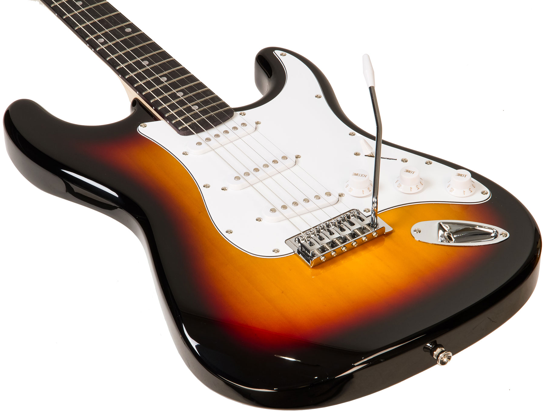 Eastone Str70 +fender Frontman 20g +cable +clip-on Tuner +mediators +housse +courroie - 3 Tone Sunburst - Elektrische gitaar set - Variation 1