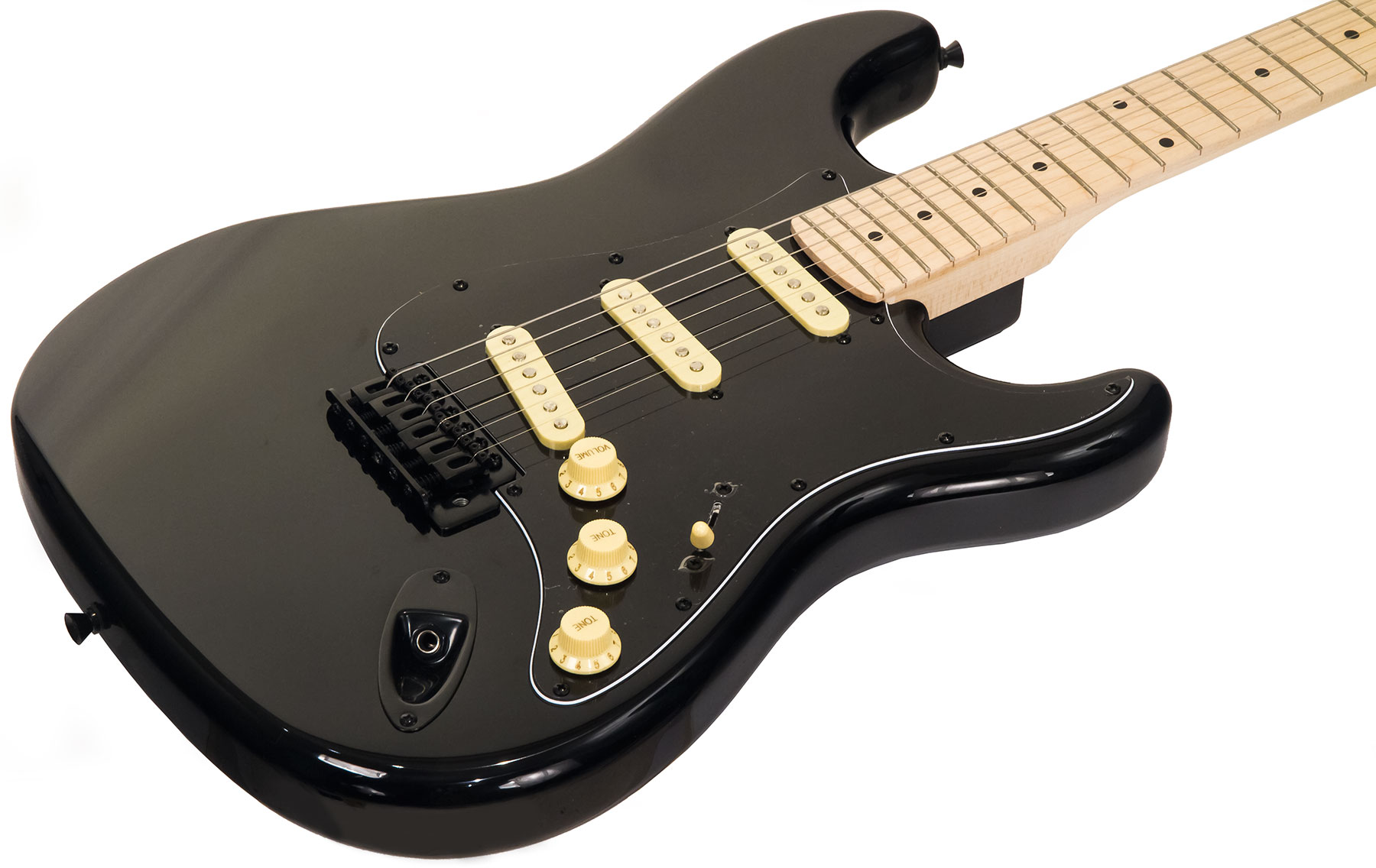 Eastone Str70 Gil Sss Trem Mn - Black - Elektrische gitaar in Str-vorm - Variation 1