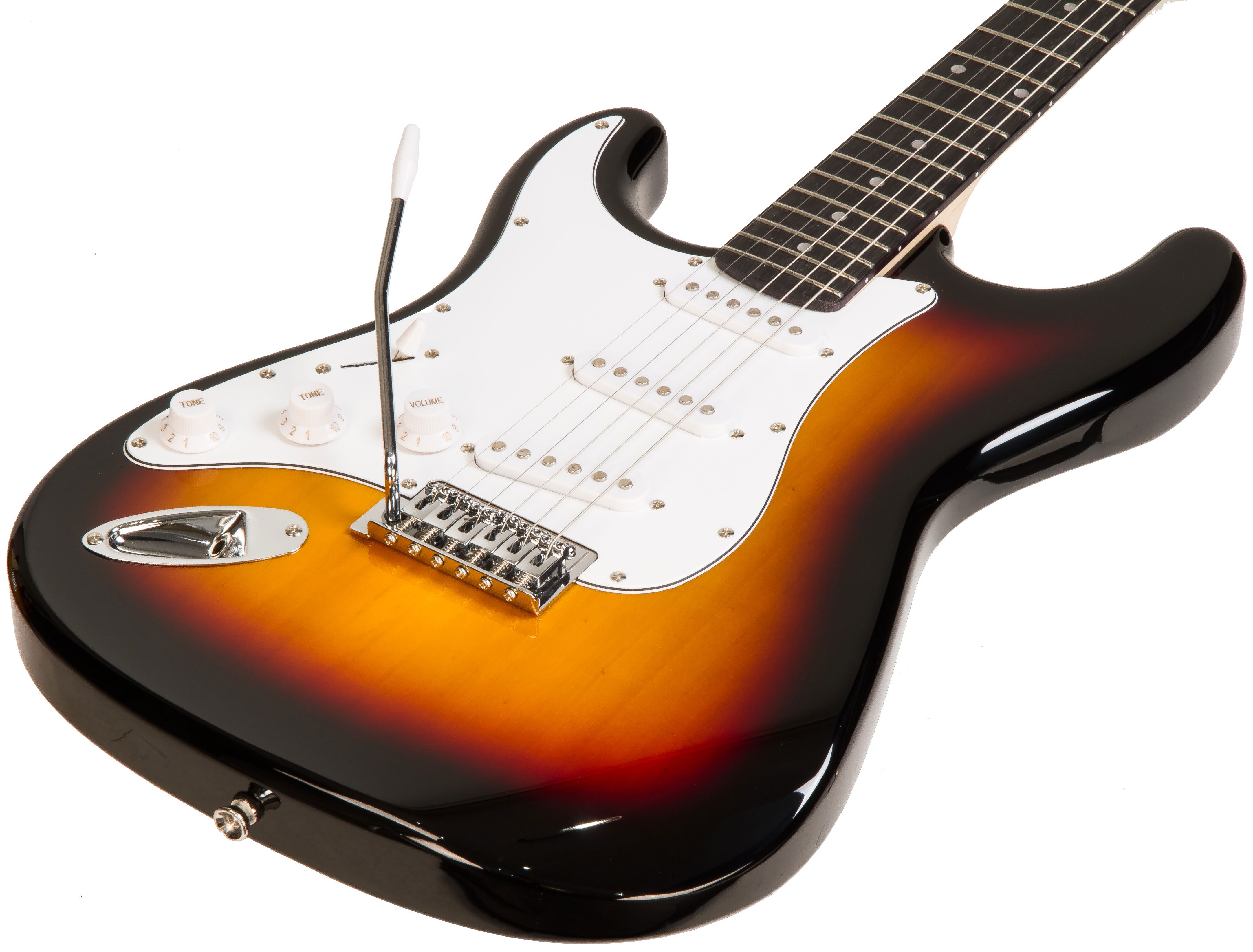 Eastone Str70 Lh Gaucher +fender Frontman 20g +cable +clip-on Tuner +mediators +housse +courroie - 3 Tone Sunburst - Elektrische gitaar set - Variatio