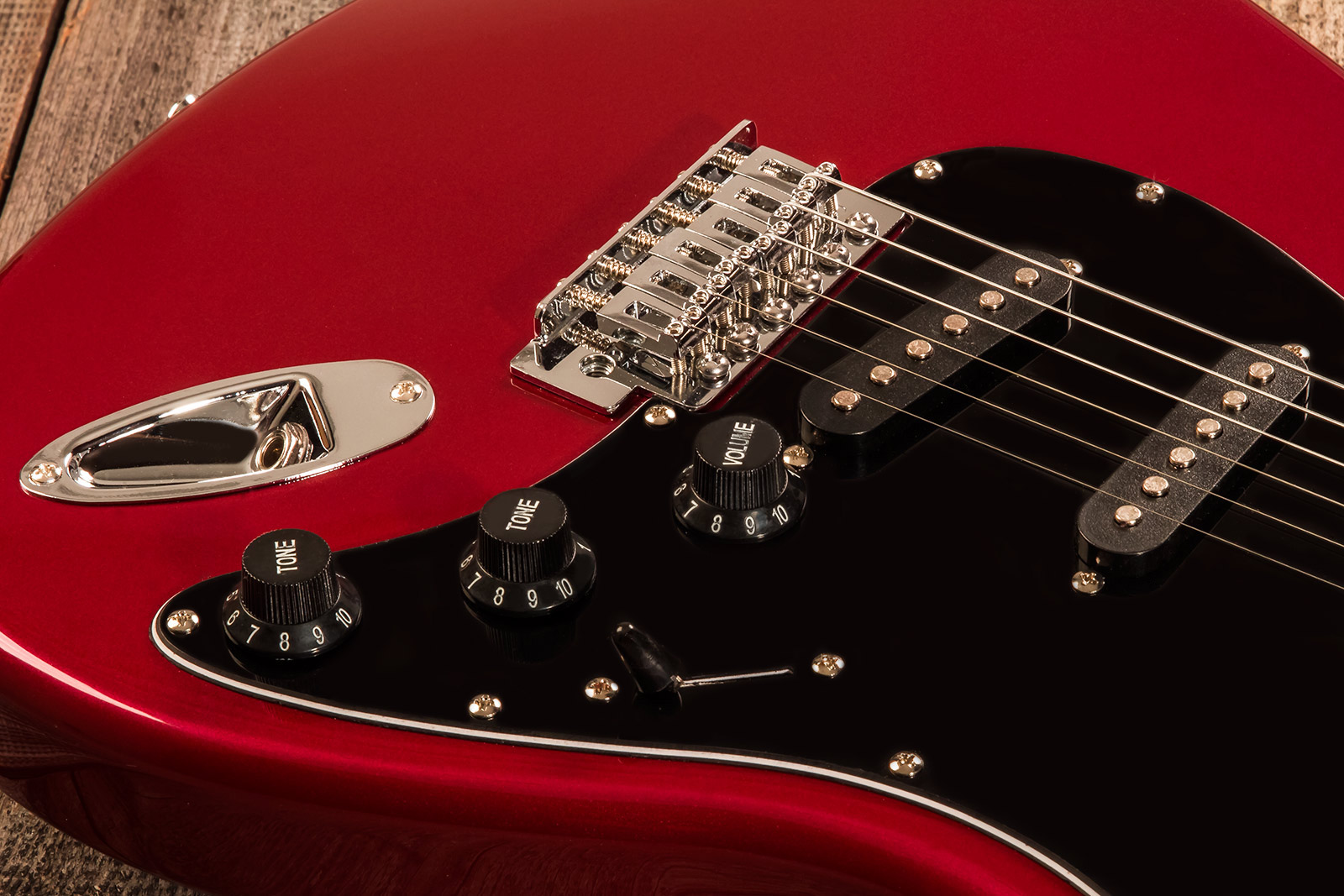 Eastone Str70t 3s Trem Pur - Dark Red - Elektrische gitaar in Str-vorm - Variation 8