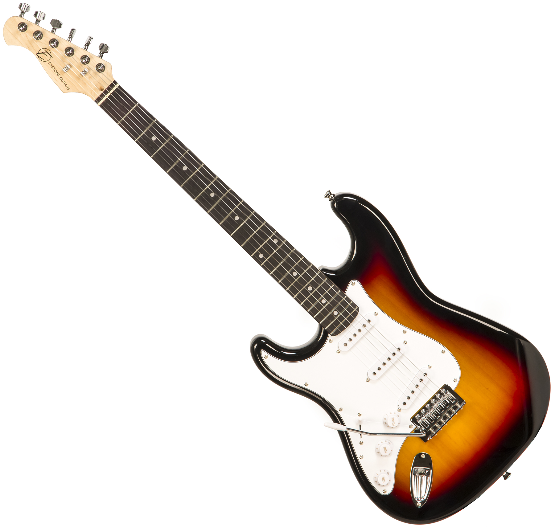 Eastone Str70t Lh Gaucher +marshall Mg10 10w +cable +mediators +housse - Sunburst - Linkshandige elektrische gitaar - Variation 1