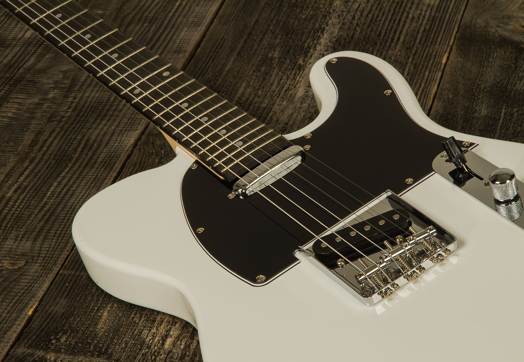 Eastone Tl70 2s Ht Pur - Olympic White - Televorm elektrische gitaar - Variation 3