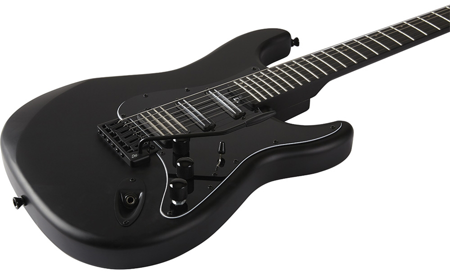 Eko Aire Stealth Hss Trem Wpc - Matt Black - Metalen elektrische gitaar - Variation 2