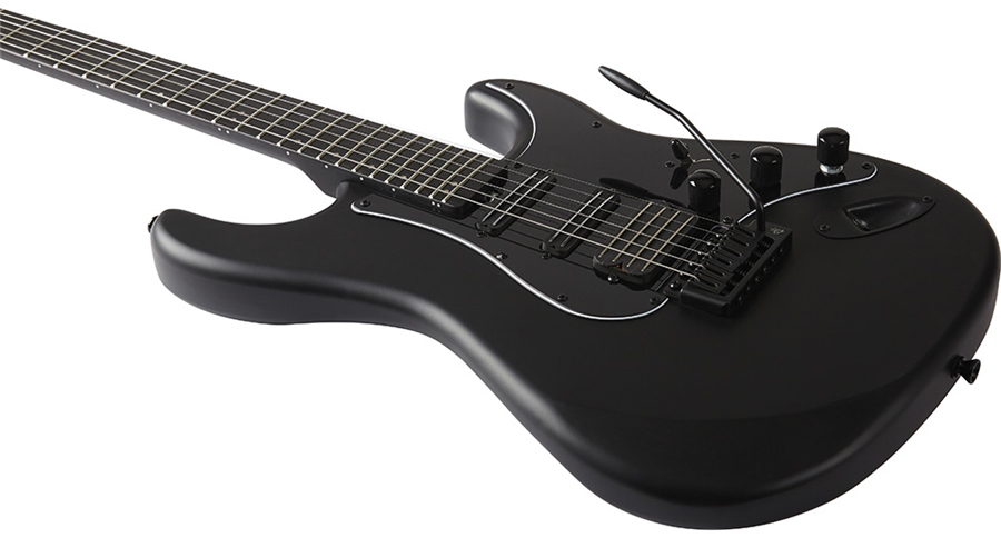 Eko Aire Stealth Hss Trem Wpc - Matt Black - Metalen elektrische gitaar - Variation 3