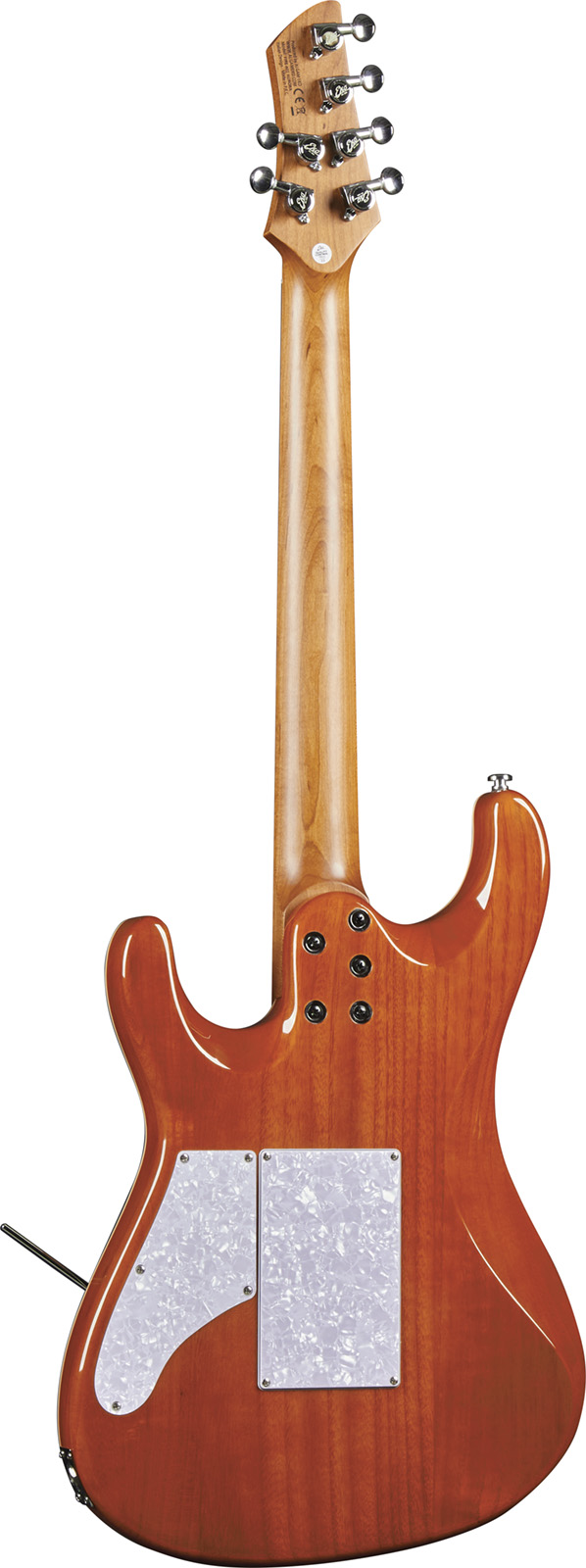 Eko Aurora 400 Trem Hh Mn - Flamed Amber Burst - Elektrische gitaar in Strat vorm - Variation 1