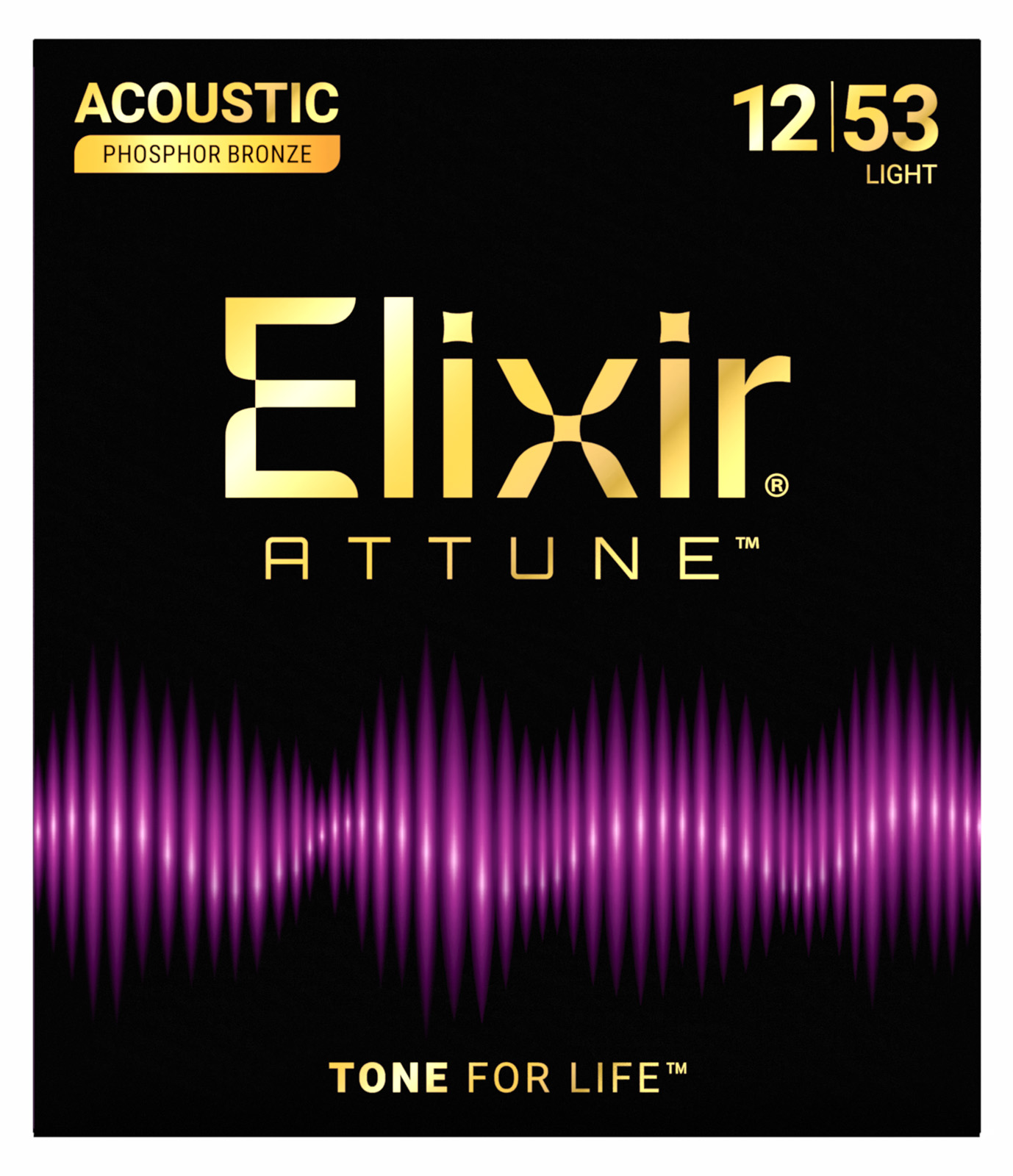 Elixir Jeu De 6 Cordes 21052 Attune Phos.bronze. L 12-53 - Westerngitaarsnaren - Variation 1