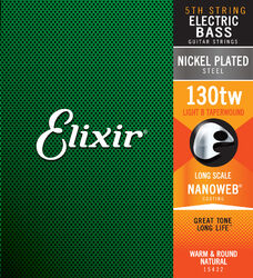 Elektrische bassnaren Elixir Bass (X1) Nanoweb Nickel Plated .130tw - Snaar per stuk