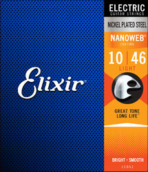 Elektrische gitaarsnaren Elixir Electric (6) Nanoweb Nickel Plated Steel 10-46 - Snarenset