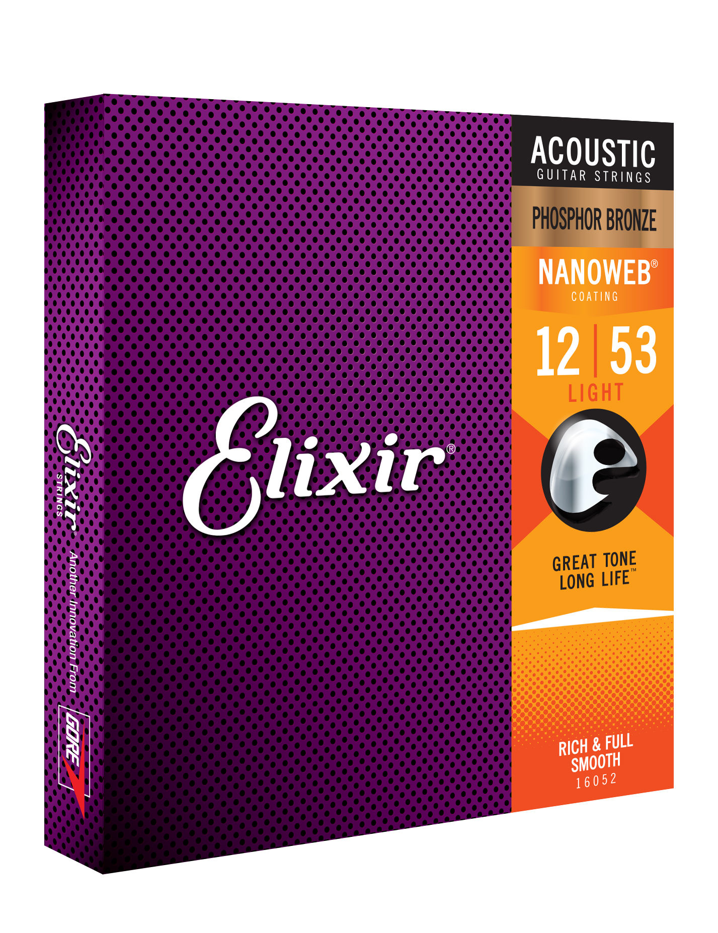 Elixir Jeu De 6 Cordes Acoustic (6) 16052 Nanoweb Phosphor Bronze 12-53 - Westerngitaarsnaren - Variation 1