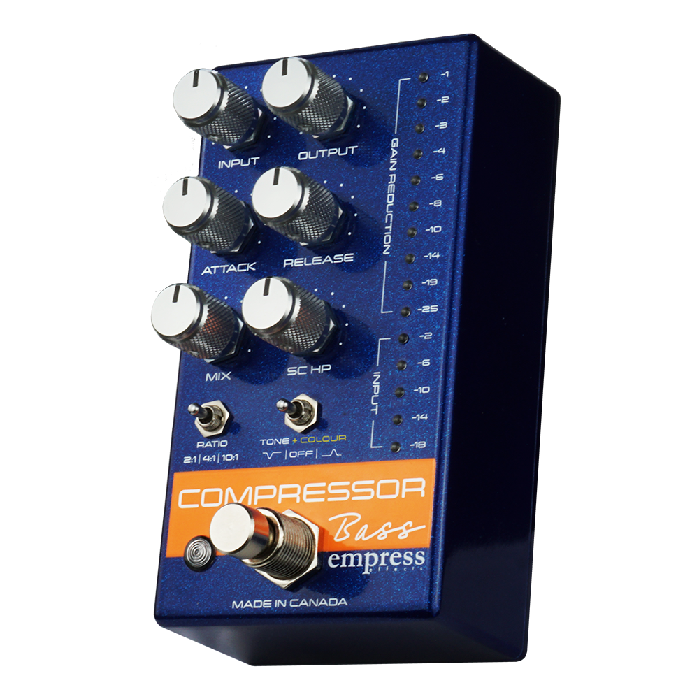 Empress S&d Compressor Bass Blue Sparkle - Compressor/sustain/noise gate effectpedaal - Variation 1