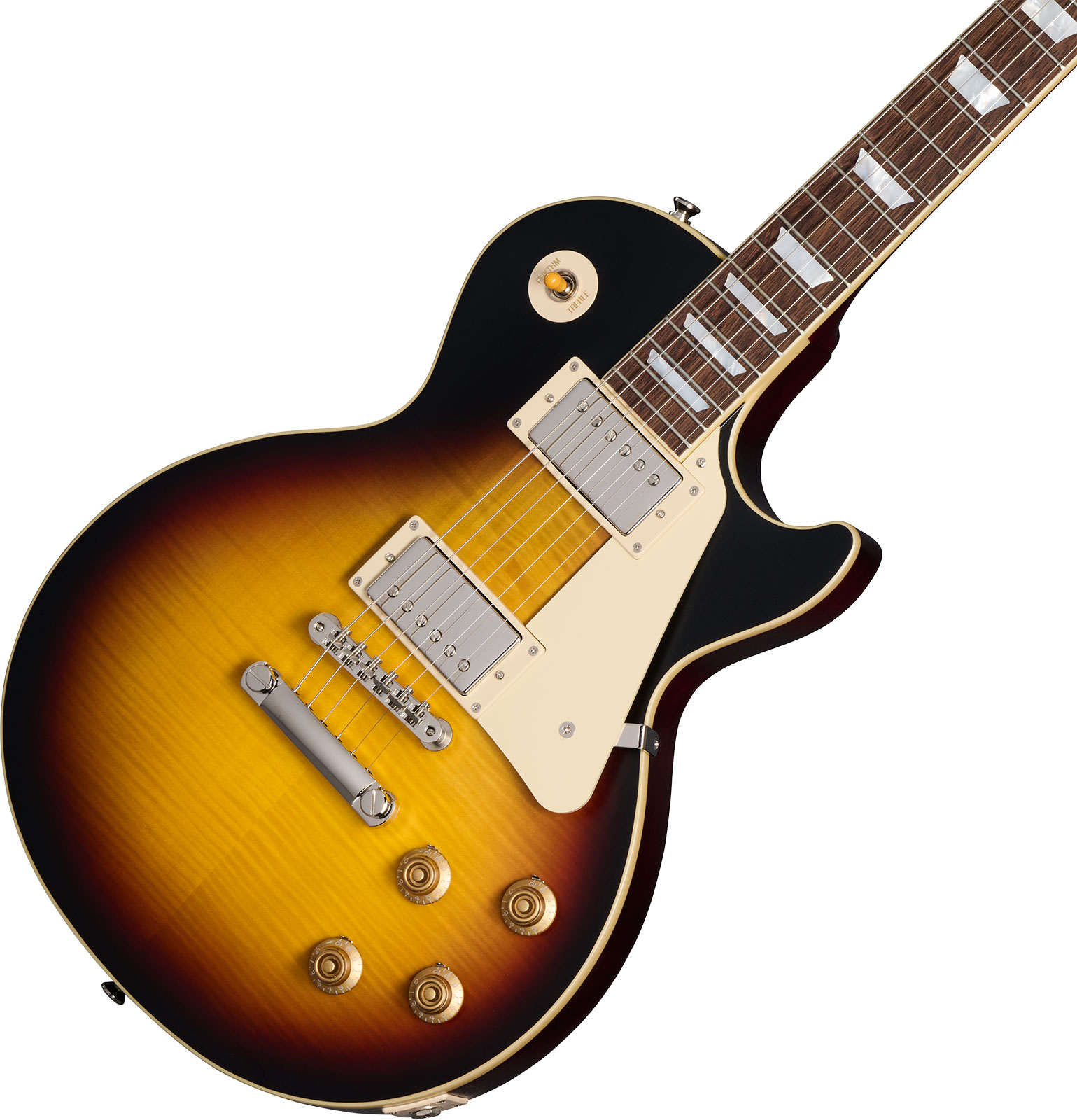 Epiphone 1959 Les Paul Standard Inspired By 2h Gibson Ht Lau - Vos Tobacco Burst - Enkel gesneden elektrische gitaar - Variation 3