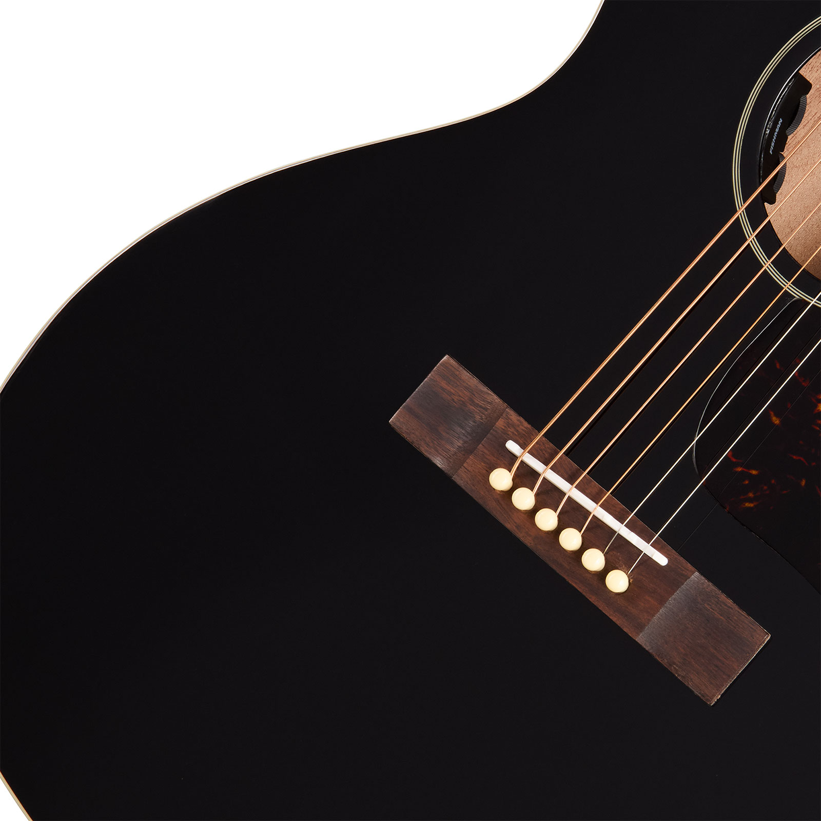 Epiphone Blues King Studio Lh Gaucher Ibg Parlor Epicea Acajou Rw - Ebony - Folk gitaar - Variation 4