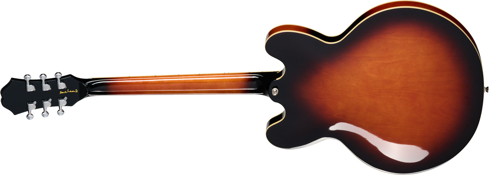 Epiphone Bonehead Riviera Signature 2h Ht Rw - Dark Tobacco Sunburst - Semi hollow elektriche gitaar - Variation 1