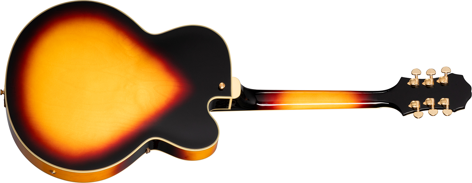 Epiphone Broadway Lh Original Archtops Gaucher 2h Ht Rw - Vintage Sunburst - Hollow Body elektrische gitaar - Variation 1
