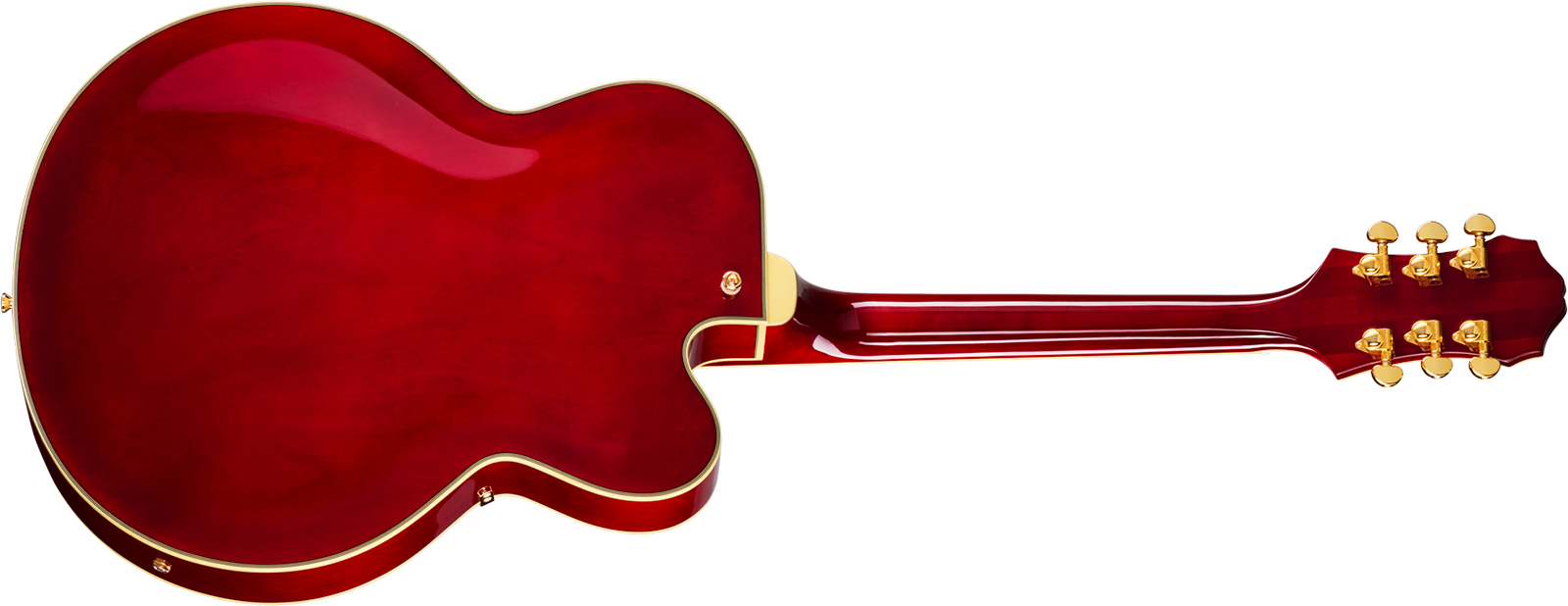 Epiphone Broadway Lh Original Archtops Gaucher 2h Ht Rw - Wine Red - Hollow Body elektrische gitaar - Variation 1