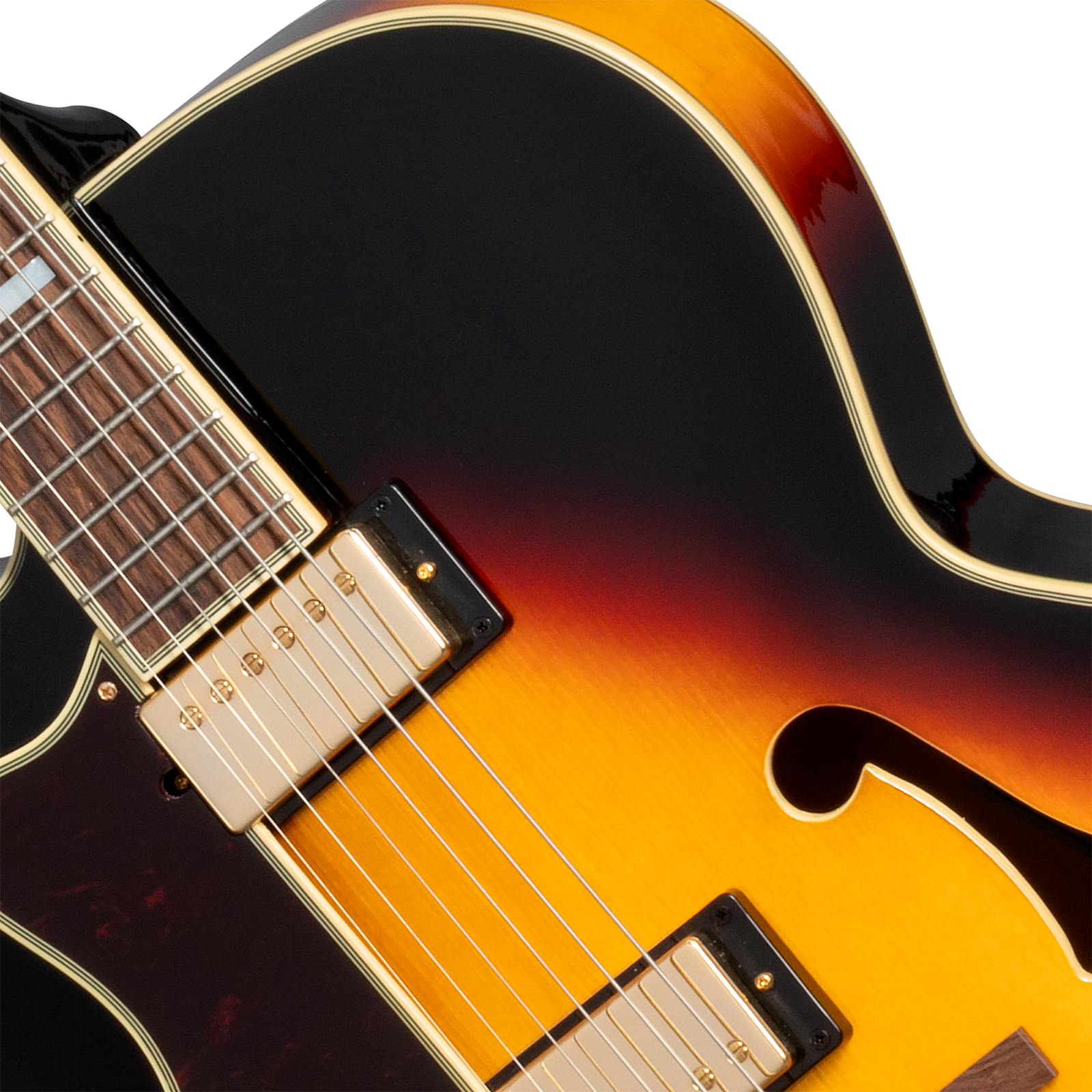 Epiphone Broadway Lh Original Archtops Gaucher 2h Ht Rw - Vintage Sunburst - Hollow Body elektrische gitaar - Variation 2