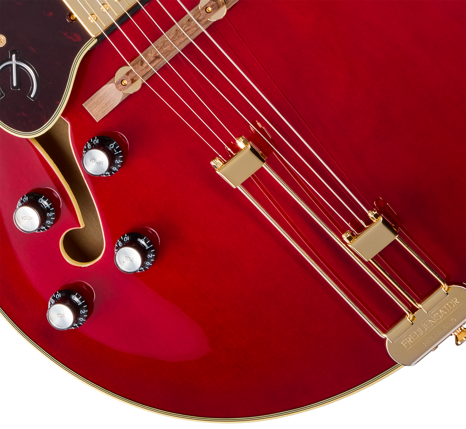 Epiphone Broadway Lh Original Archtops Gaucher 2h Ht Rw - Wine Red - Hollow Body elektrische gitaar - Variation 3