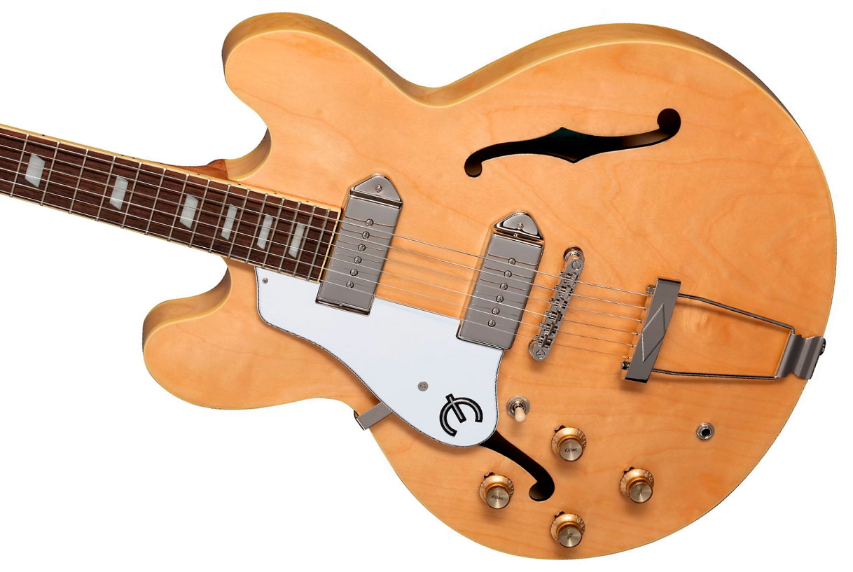 Epiphone Casino Archtop 2023 Lh Gaucher 2s P90 Ht Lau - Natural - Semi hollow elektriche gitaar - Variation 3