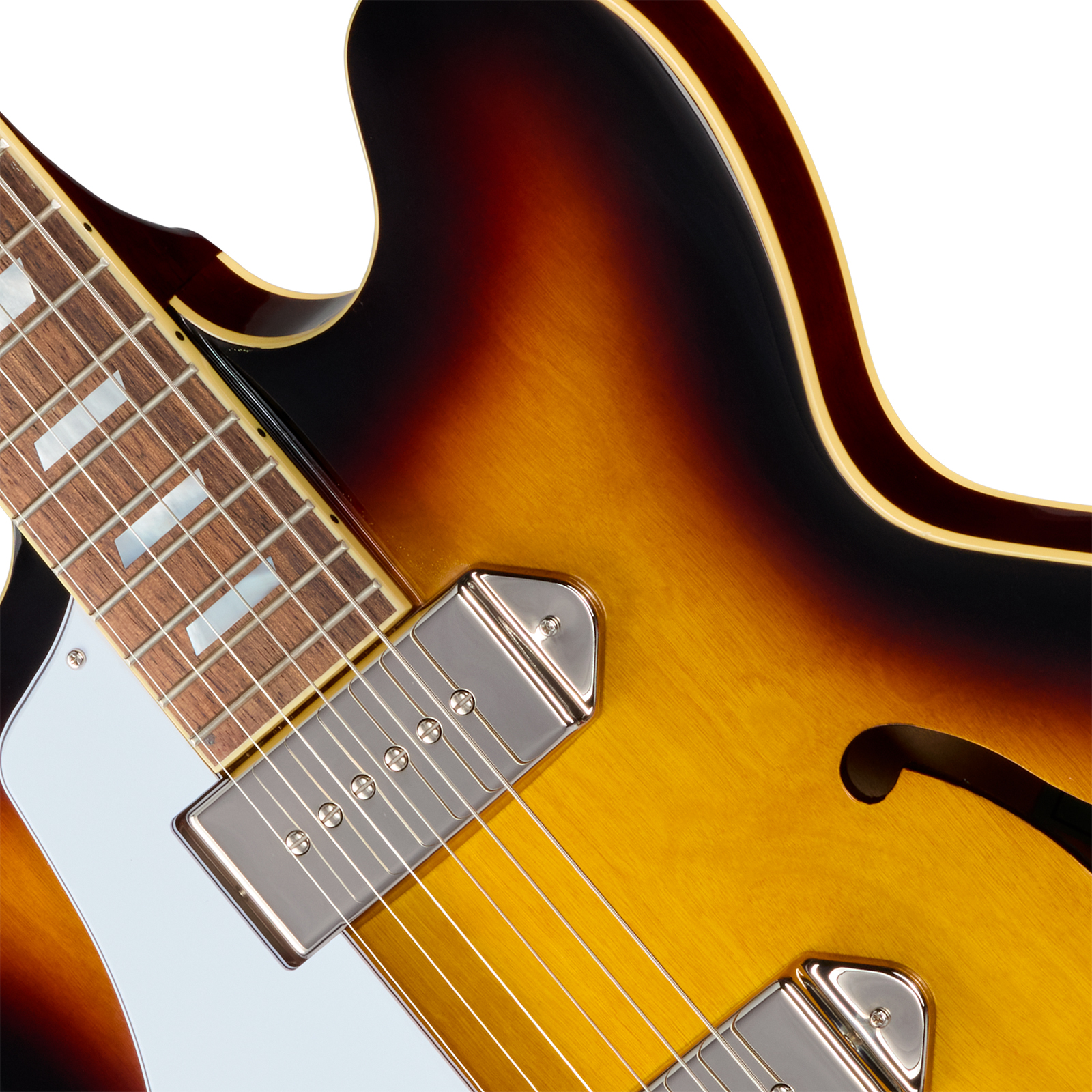 Epiphone Casino Lh Original Archtops Gaucher 2s P90 Ht Rw - Vintage Sunburst - Semi hollow elektriche gitaar - Variation 2