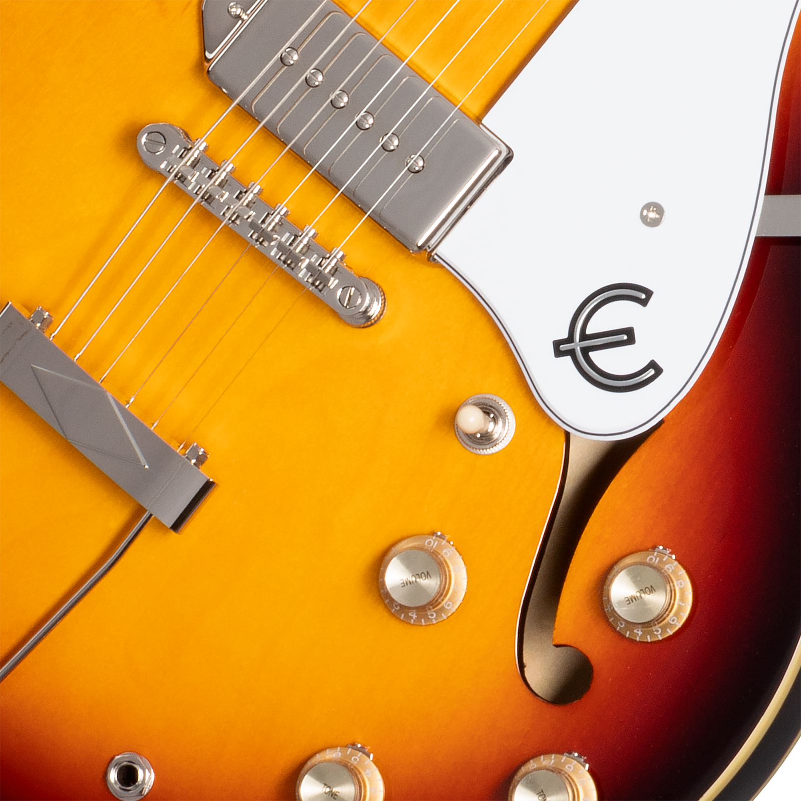 Epiphone Casino Original Archtops 2s P90 Ht Rw - Vintage Sunburst - Semi hollow elektriche gitaar - Variation 3