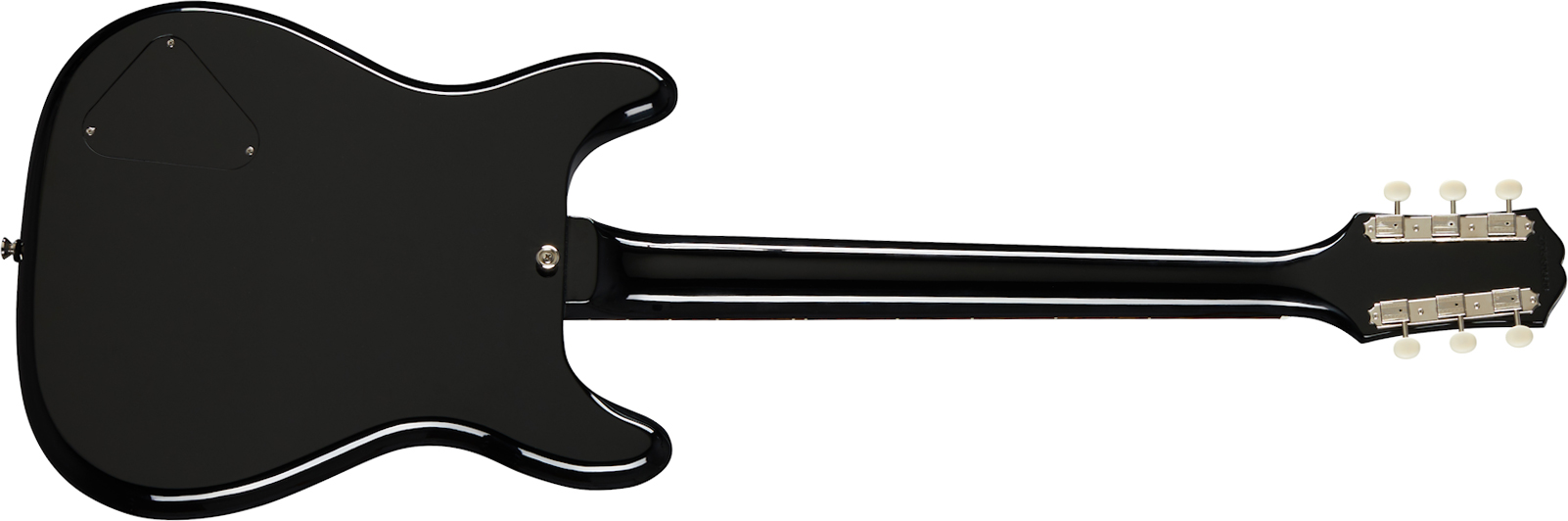 Epiphone Coronet S P90 Ht Lau - Ebony - Retro-rock elektrische gitaar - Variation 1