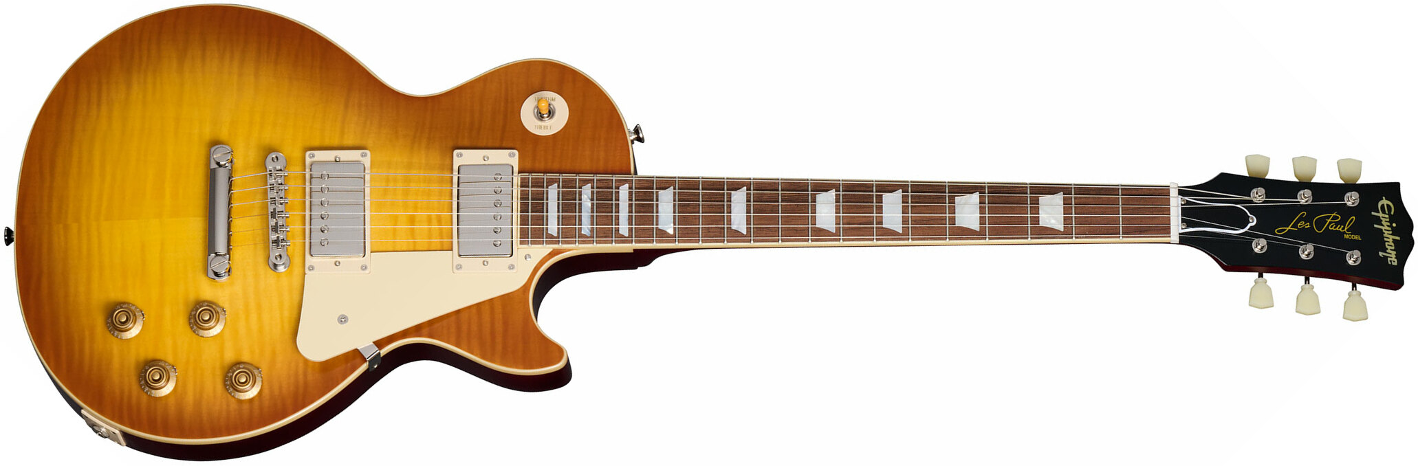 Epiphone 1959 Les Paul Standard Inspired By 2h Gibson Ht Lau - Vos Iced Tea Burst - Enkel gesneden elektrische gitaar - Main picture