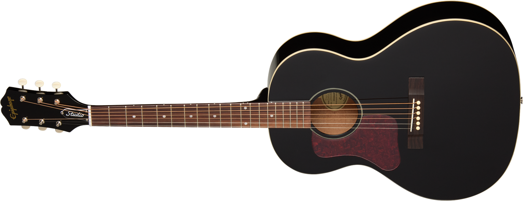 Epiphone Blues King Studio Lh Gaucher Ibg Parlor Epicea Acajou Rw - Ebony - Folk gitaar - Main picture