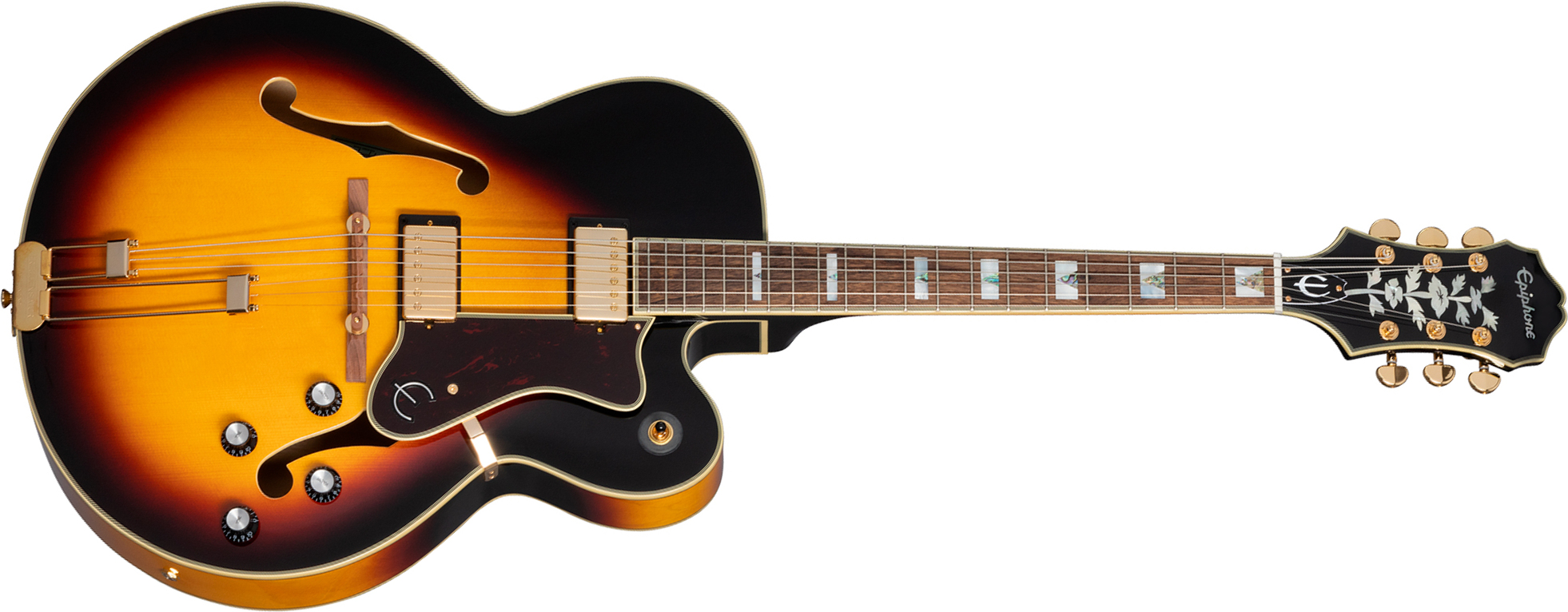 Epiphone Broadway Original Archtops 2h Ht Rw - Vintage Sunburst - Hollow Body elektrische gitaar - Main picture