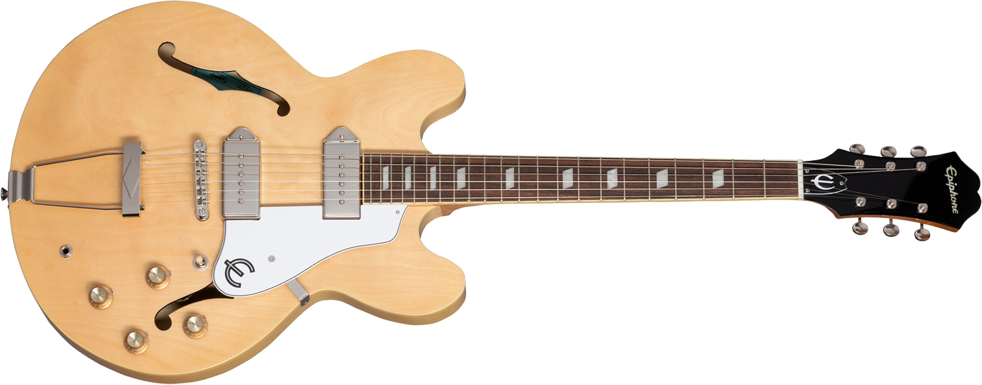 Epiphone Casino Original Archtops 2s P90 Ht Rw - Natural - Semi hollow elektriche gitaar - Main picture