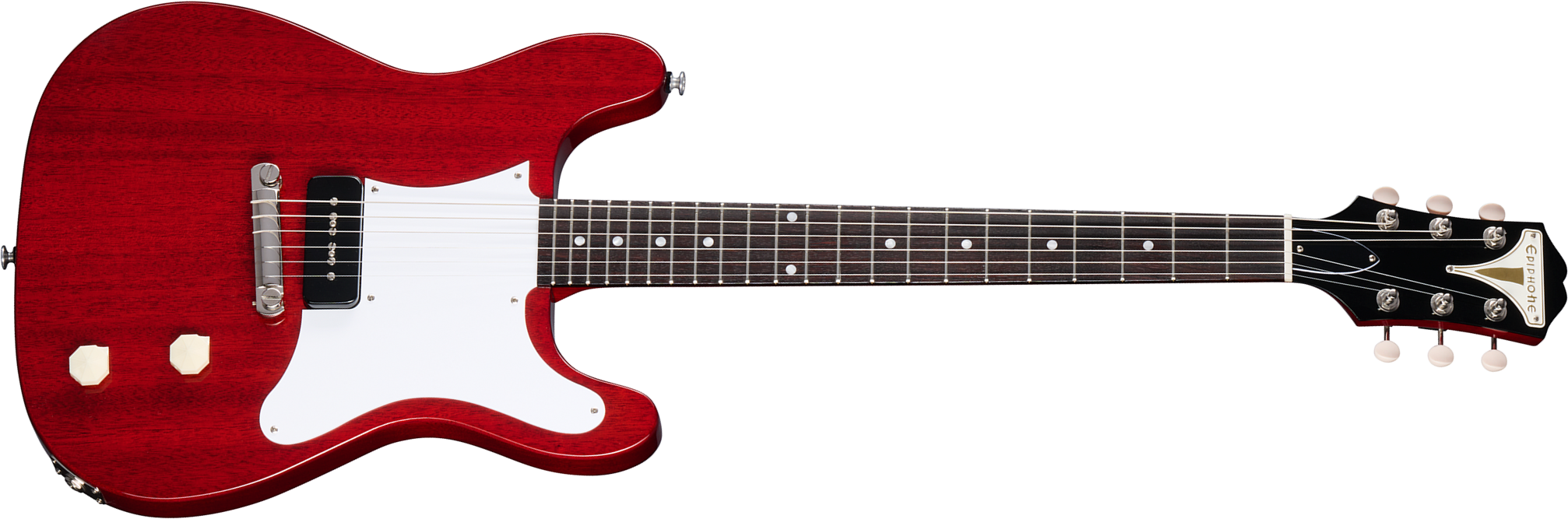 Epiphone Coronet Original Usa 1s P90 Ht Rw - Vintage Cherry - Retro-rock elektrische gitaar - Main picture