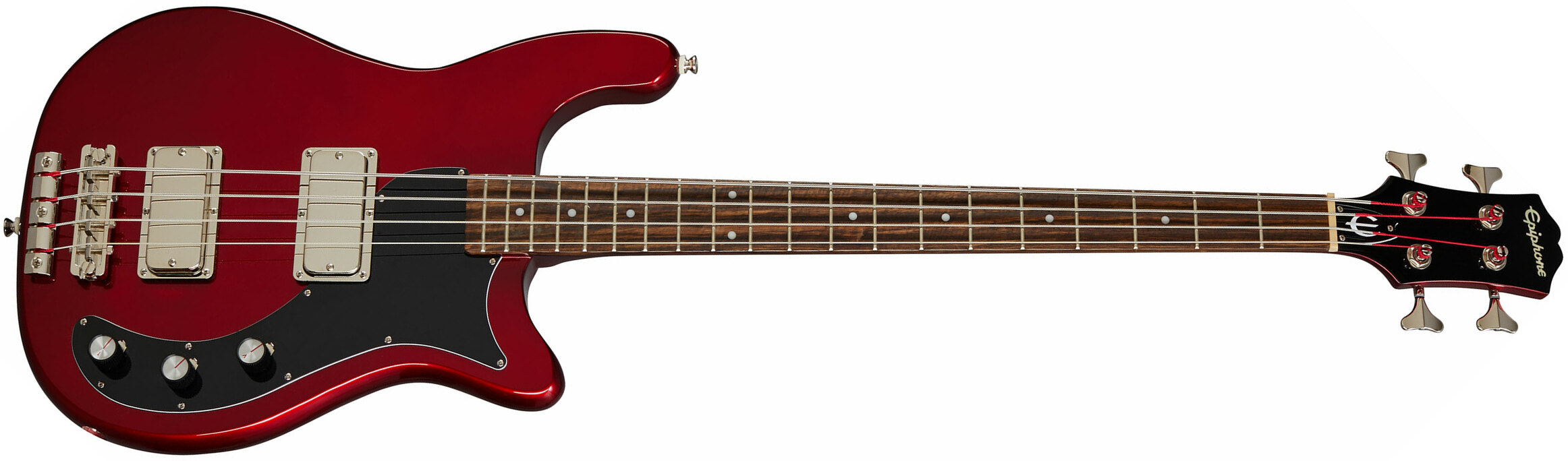 Epiphone Embassy Bass Original Lau - Sparkling Burgundy - Solid body elektrische bas - Main picture