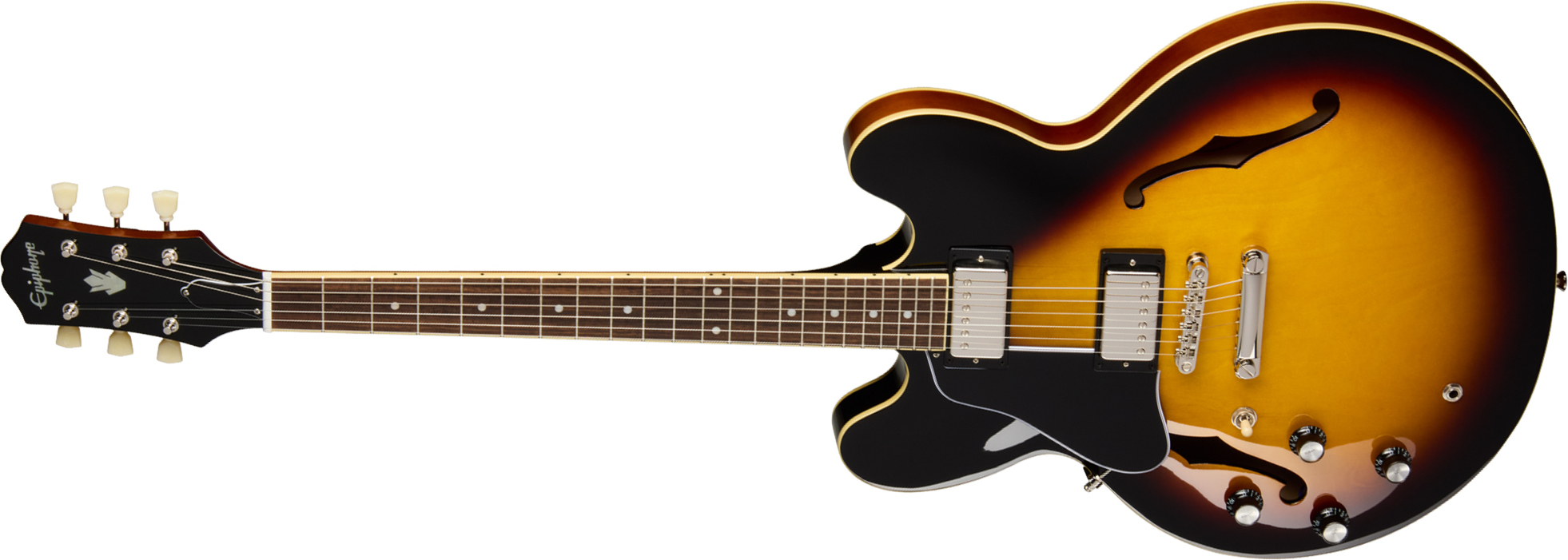 Epiphone Es335 Lh Ibg Original Gaucher 2h Ht Rw - Vintage Sunburst - Linkshandige elektrische gitaar - Main picture