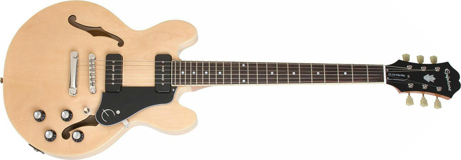 Epiphone Es339 P90 Pro - Natural - Semi hollow elektriche gitaar - Main picture