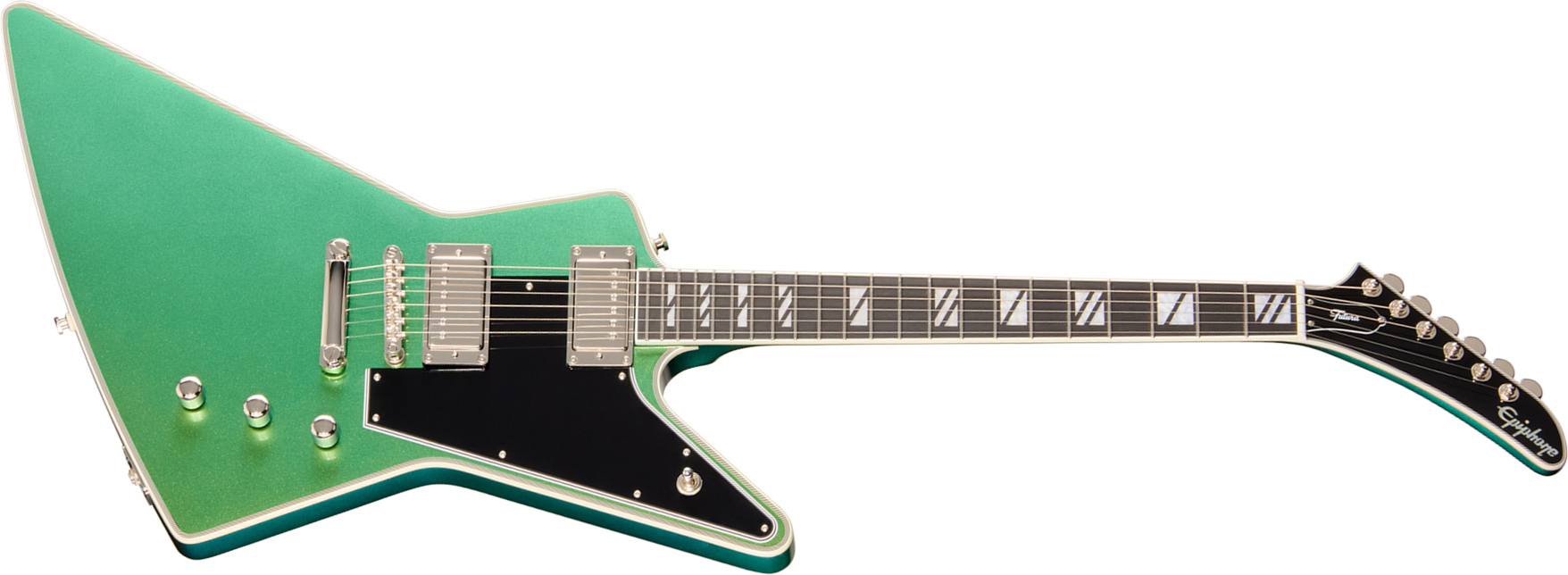 Epiphone Explorer Custom Futura Ibg 2h Ht Eb - Dragonfly Shift - Metal elektrische gitaar - Main picture