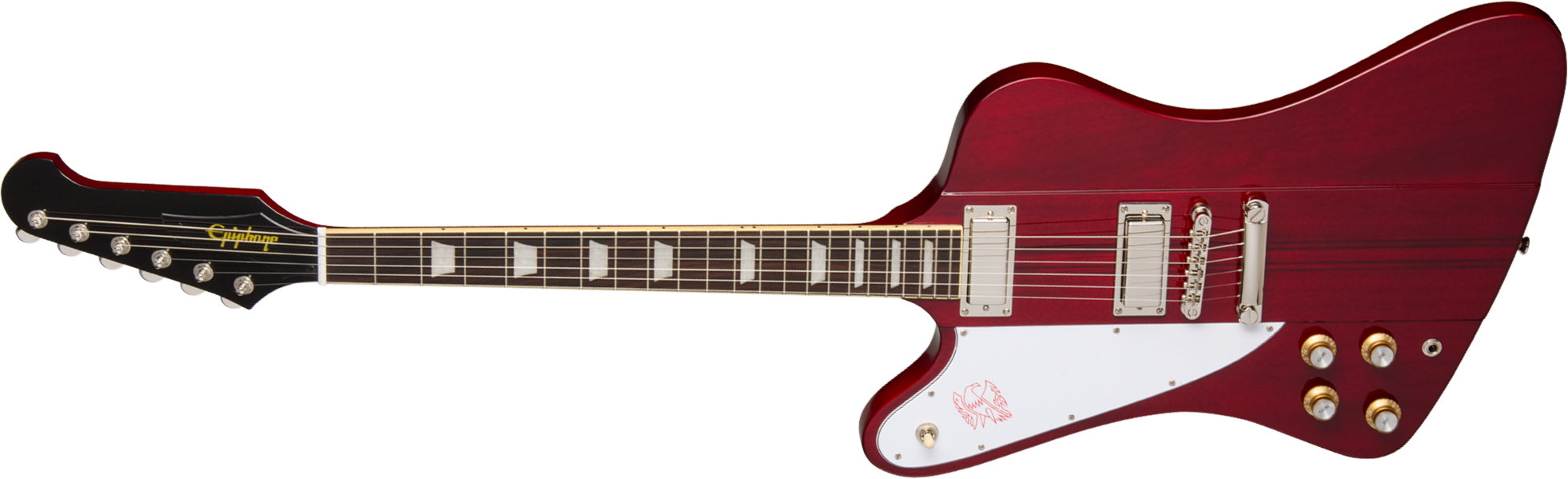 Epiphone Firebird Lh Ibg Original Gaucher 2h Ht Rw - Wine Red - Retro-rock elektrische gitaar - Main picture