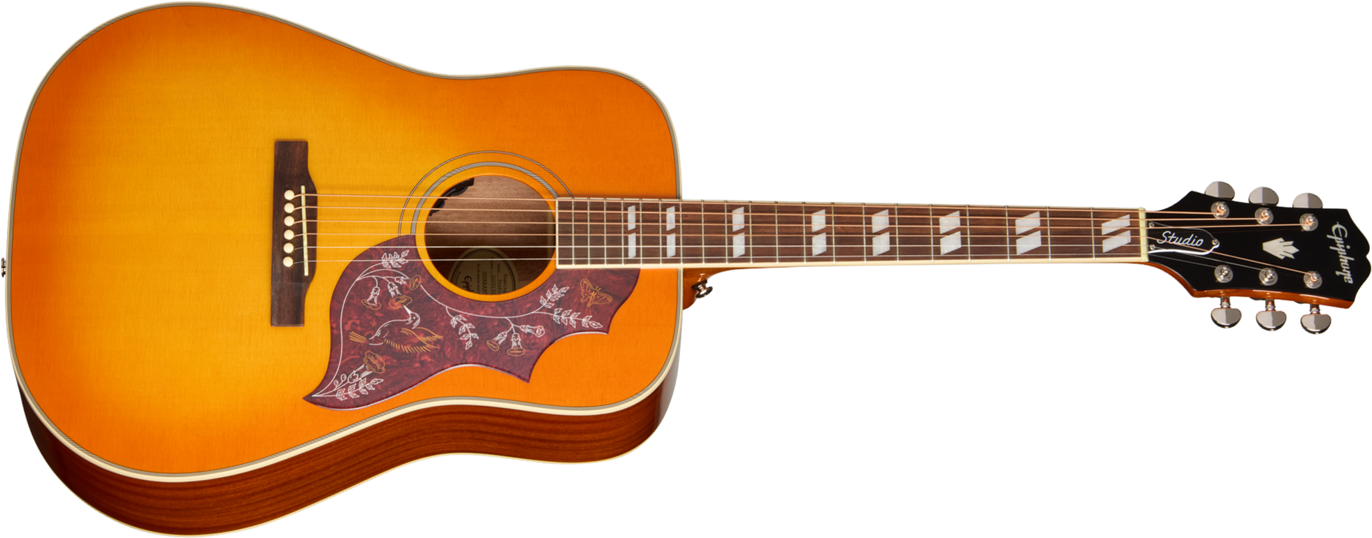 Epiphone Hummingbird Studio Ibg Dreadnought Epicea Acajou Rw - Heritage Cherry Sunburst - Folk gitaar - Main picture