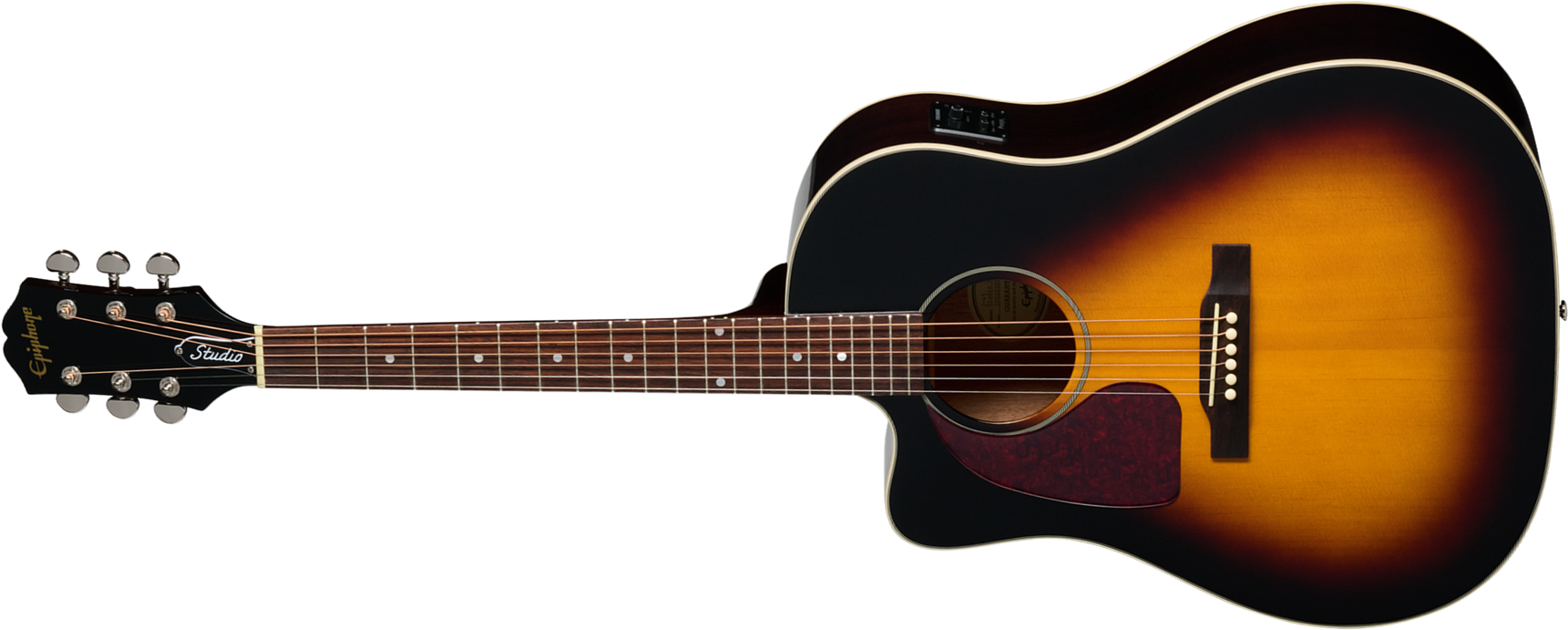 Epiphone J45 Studio Ec Lh Gaucher Ibg Dreadnought Cw Epicea Acajou Rw - Vintage Sunburst - Folk gitaar - Main picture