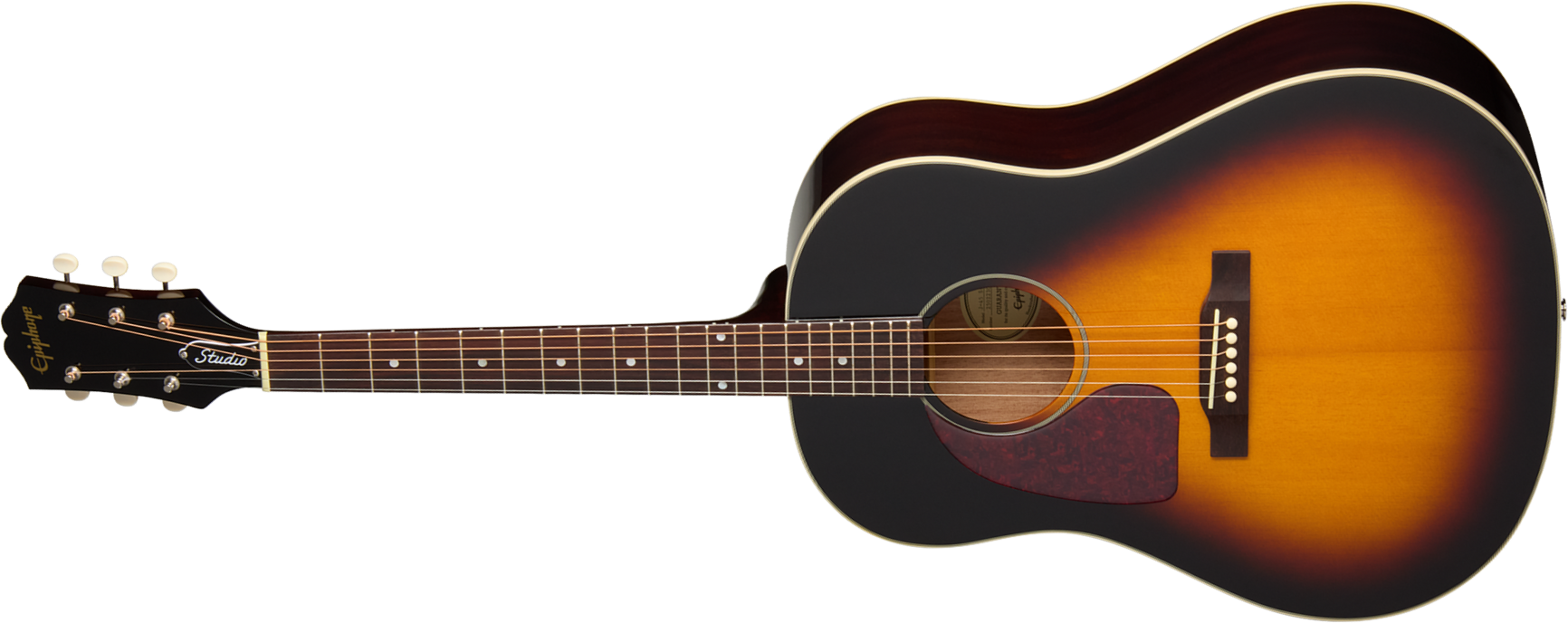 Epiphone J45 Studio Lh Gaucher Ibg Dreadnought Epicea Acajou Rw - Vintage Sunburst - Folk gitaar - Main picture