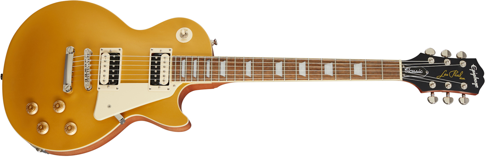 Epiphone Les Paul Classic Worn 2020 Hh Ht Rw - Worn Metallic Gold - Enkel gesneden elektrische gitaar - Main picture