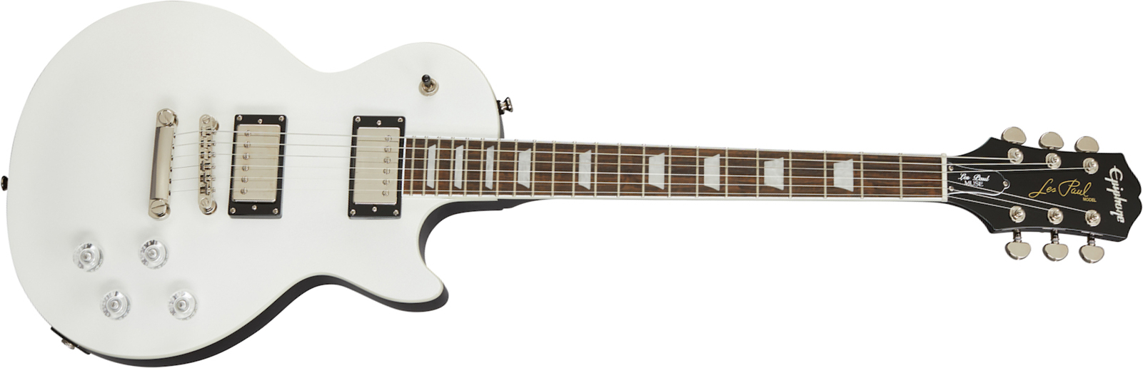Epiphone Les Paul Muse Modern 2h Ht Lau - Pearl White Metallic - Enkel gesneden elektrische gitaar - Main picture