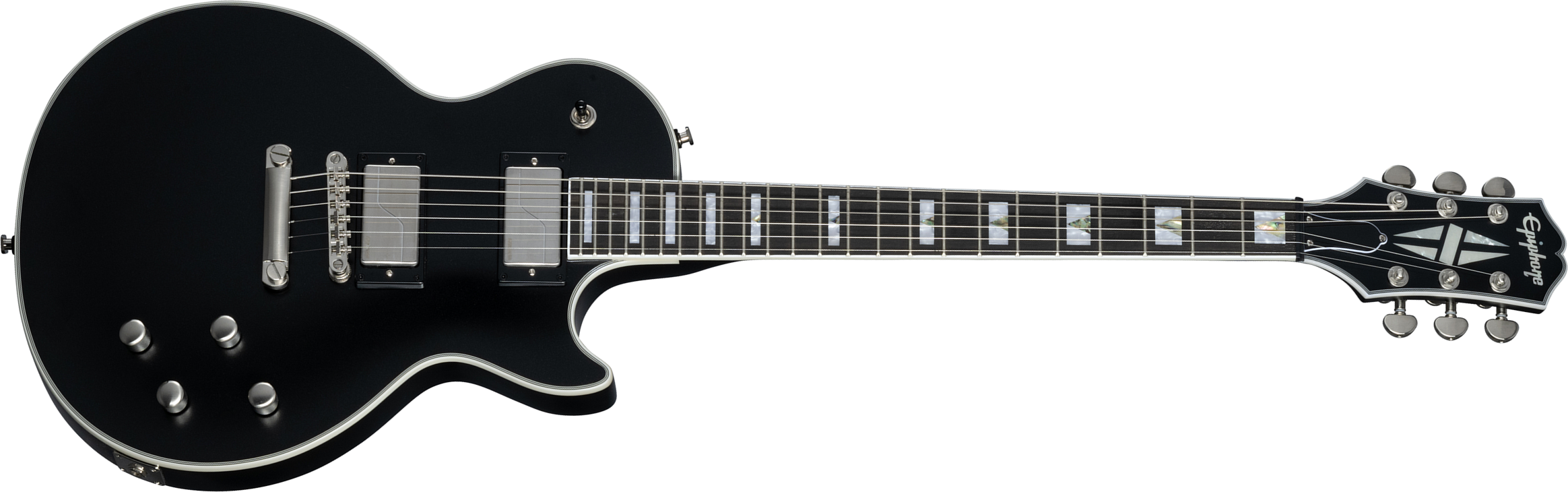 Epiphone Les Paul Prophecy Inspired By / Modern 2h Fishman Fluence Ht Eb - Aged Jet Black Metallic - Enkel gesneden elektrische gitaar - Main picture